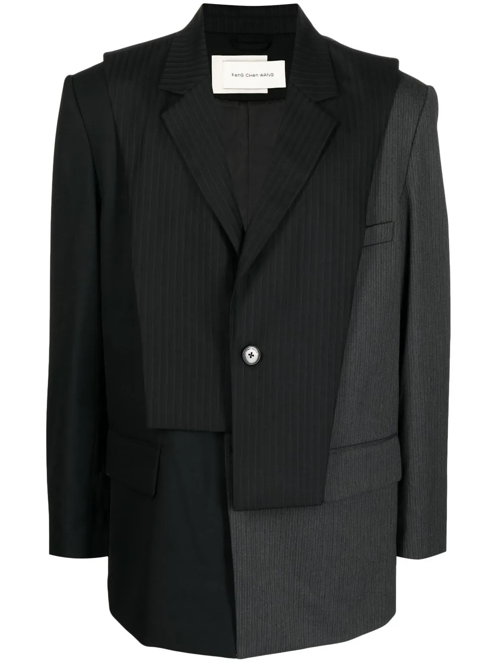 

Feng Chen Wang blazer asimétrico con botones - Negro