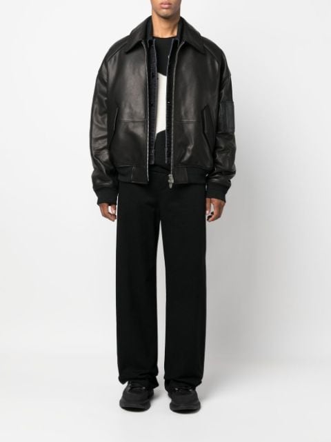 Juun.J zip-up Leather Jacket - Farfetch