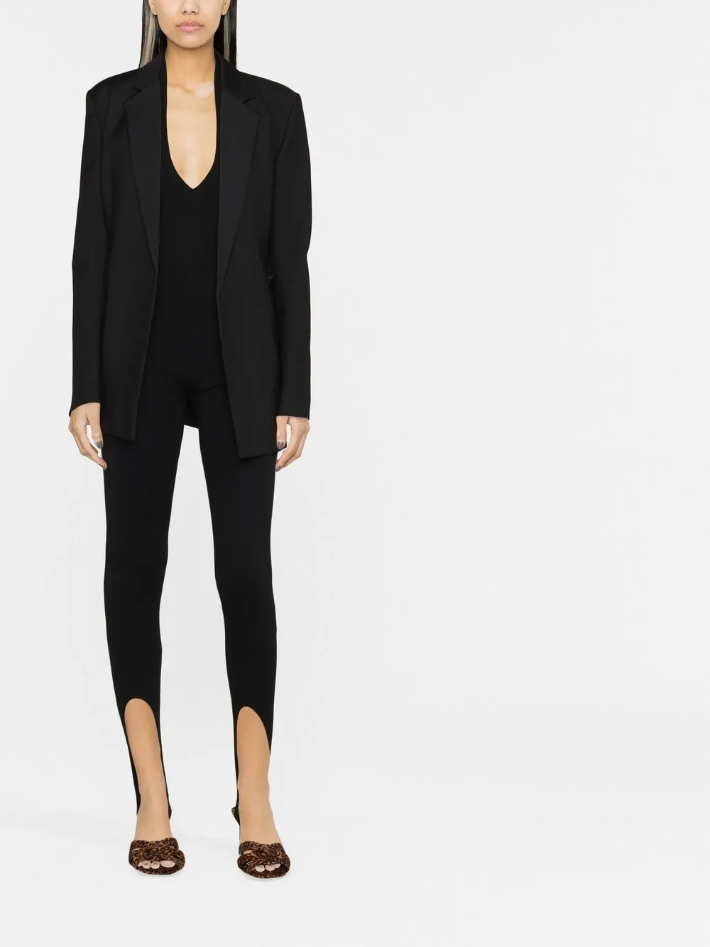 

Saint Laurent jumpsuit con cuello halter - Negro