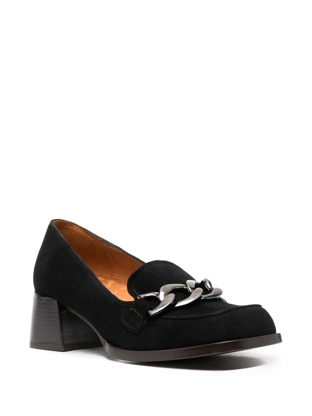 Shop Chie Mihara Chain-detail Loafers In Black