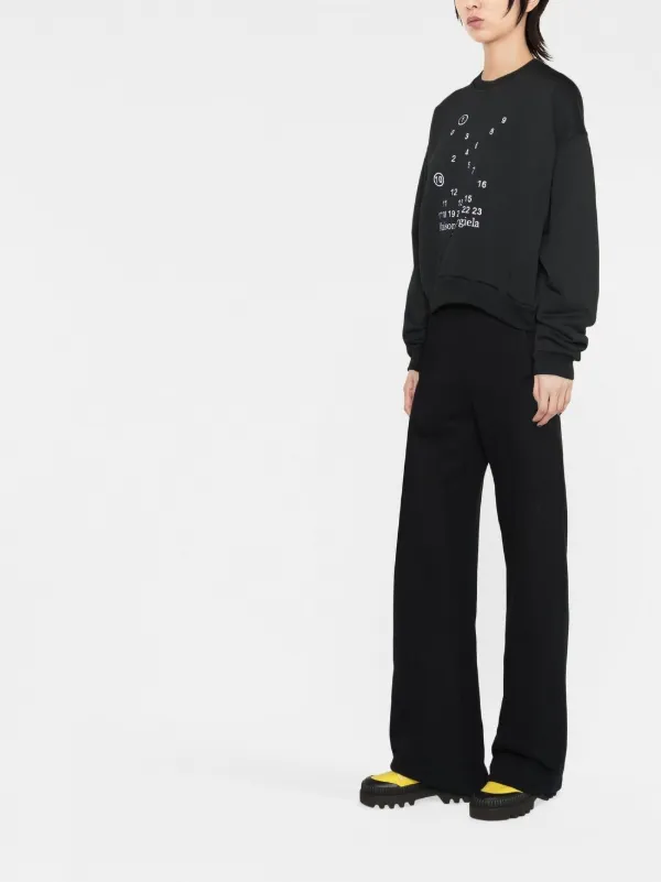 Maison Margiela numbers-motif Cotton Sweatshirt - Farfetch