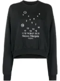 Maison Margiela numbers-motif cotton sweatshirt - Black
