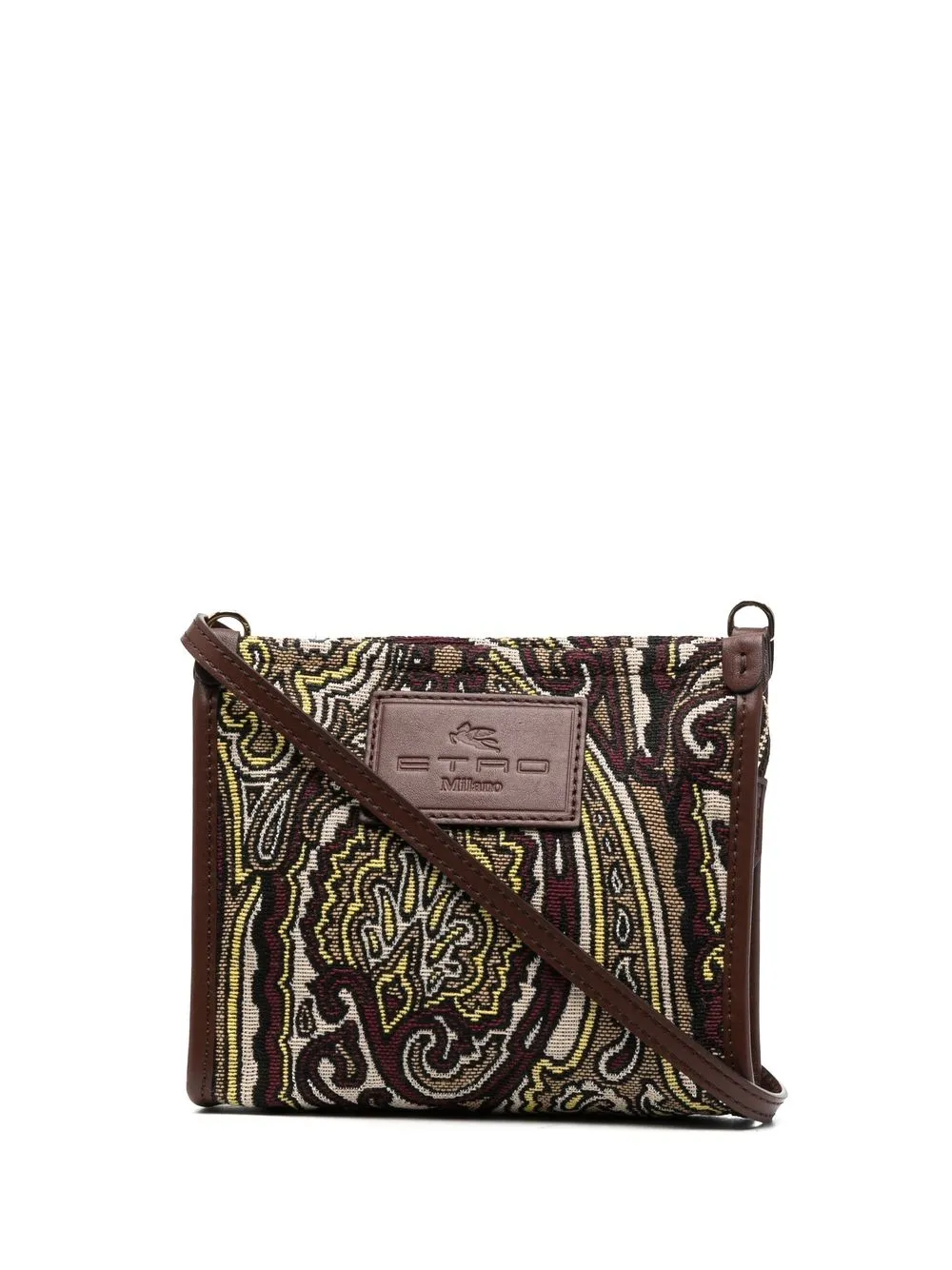 

ETRO bolsa crossbody con parche del logo - Marrón