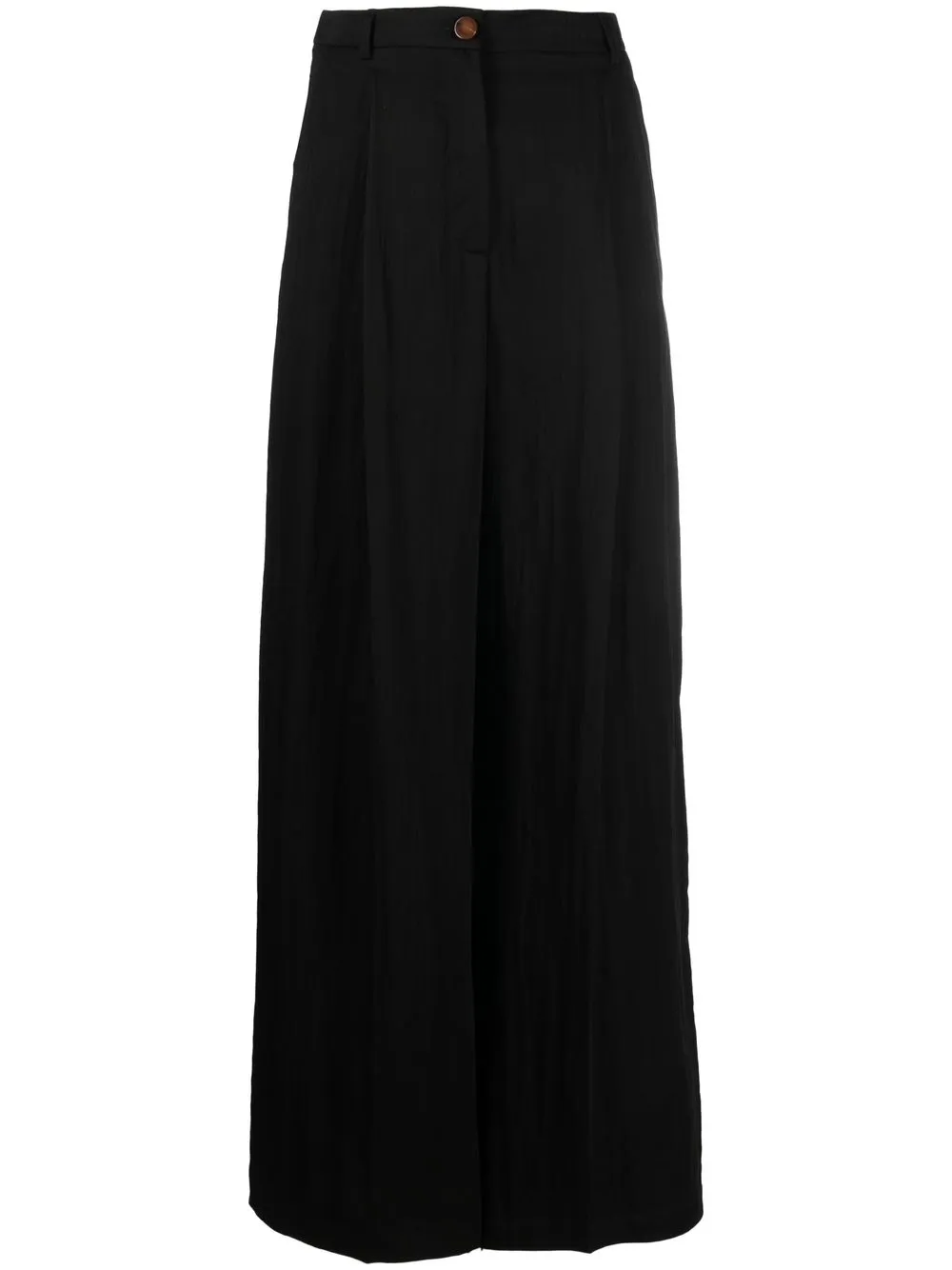 

Alysi cotton-blend wide-leg trousers - Black