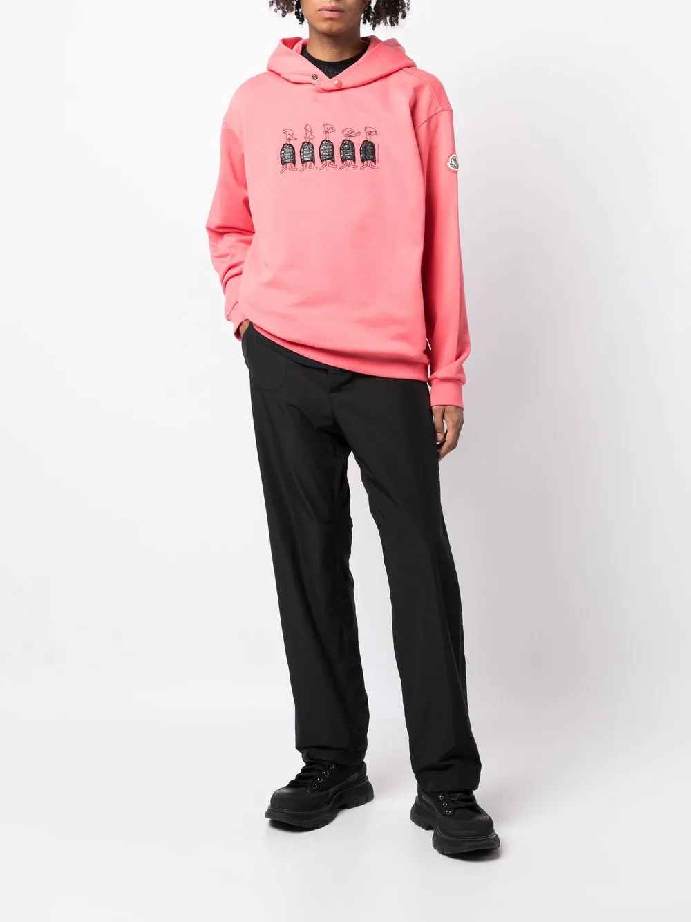 Image 2 of Moncler cotton cartoon-print hoodie