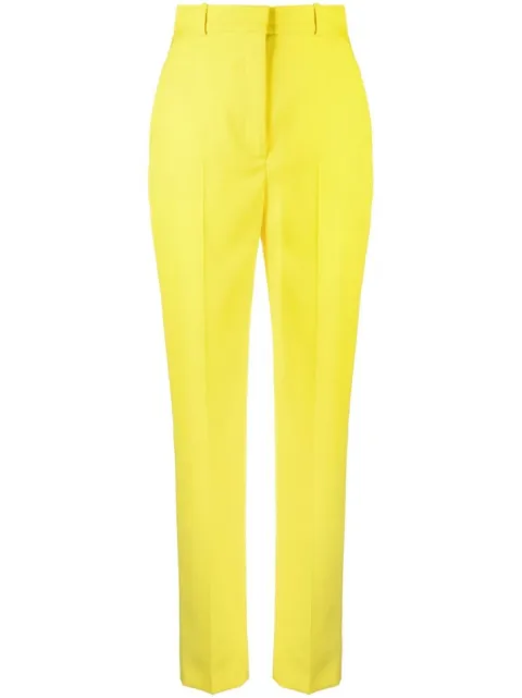 Alexander McQueen high-waisted slim-cut trousers