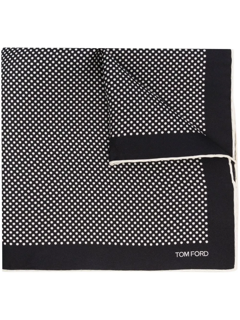 

TOM FORD pañuelo de bolsillo con estampado de lunares - Negro