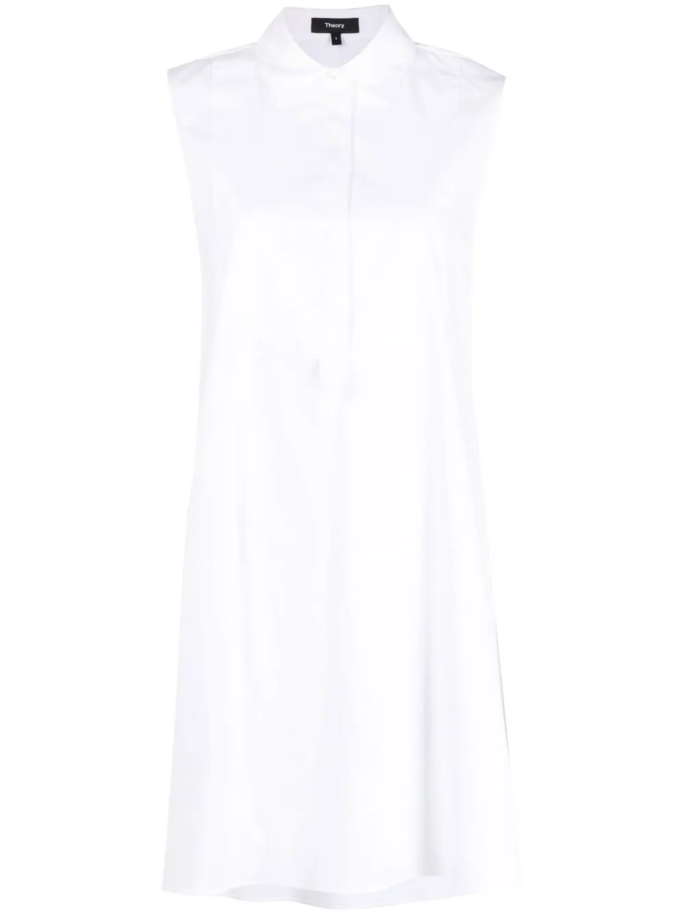 

Theory vestido camisero sin mangas - Blanco
