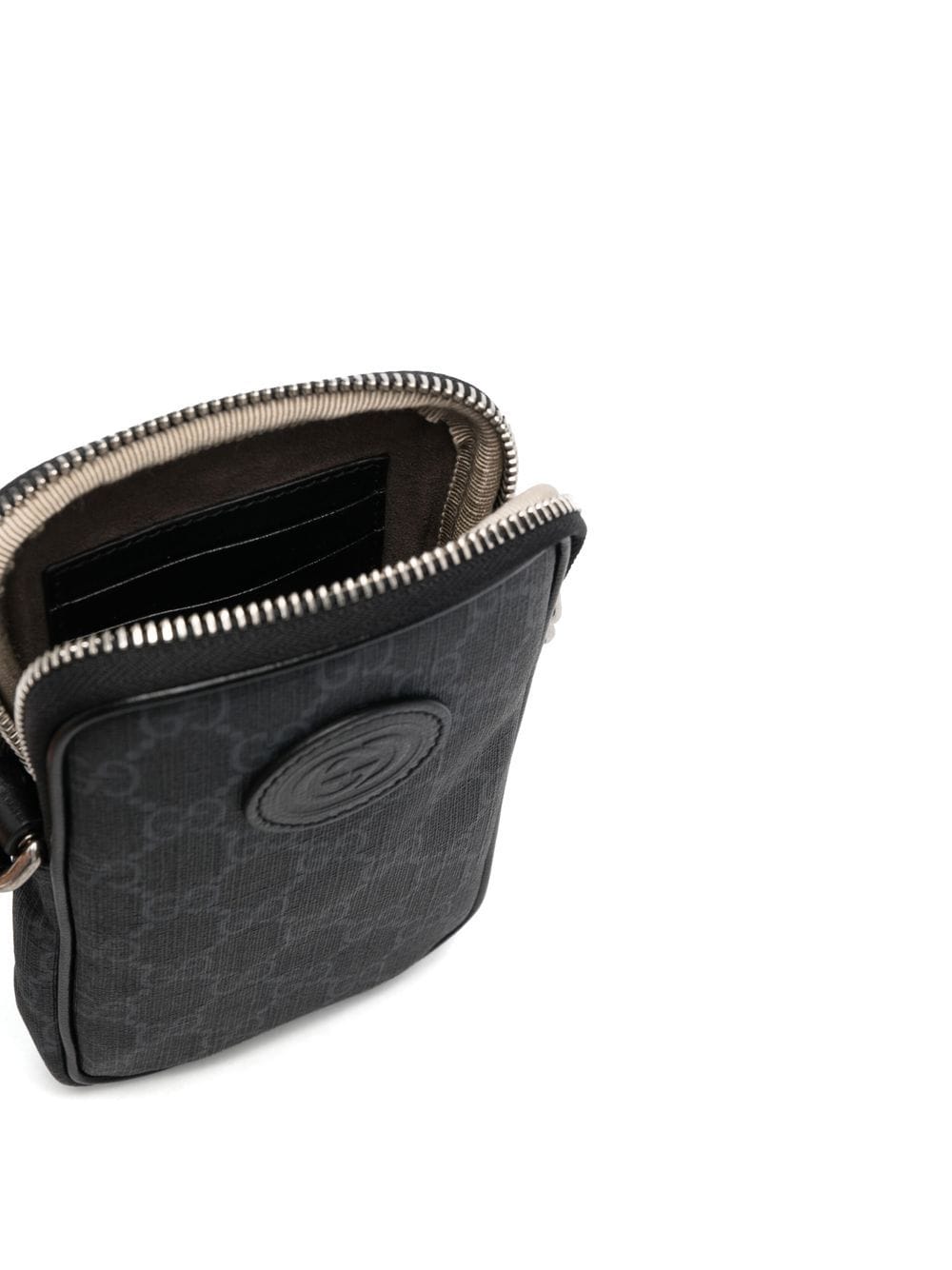Shop Gucci Monogram-pattern Shoulder Bag In Black