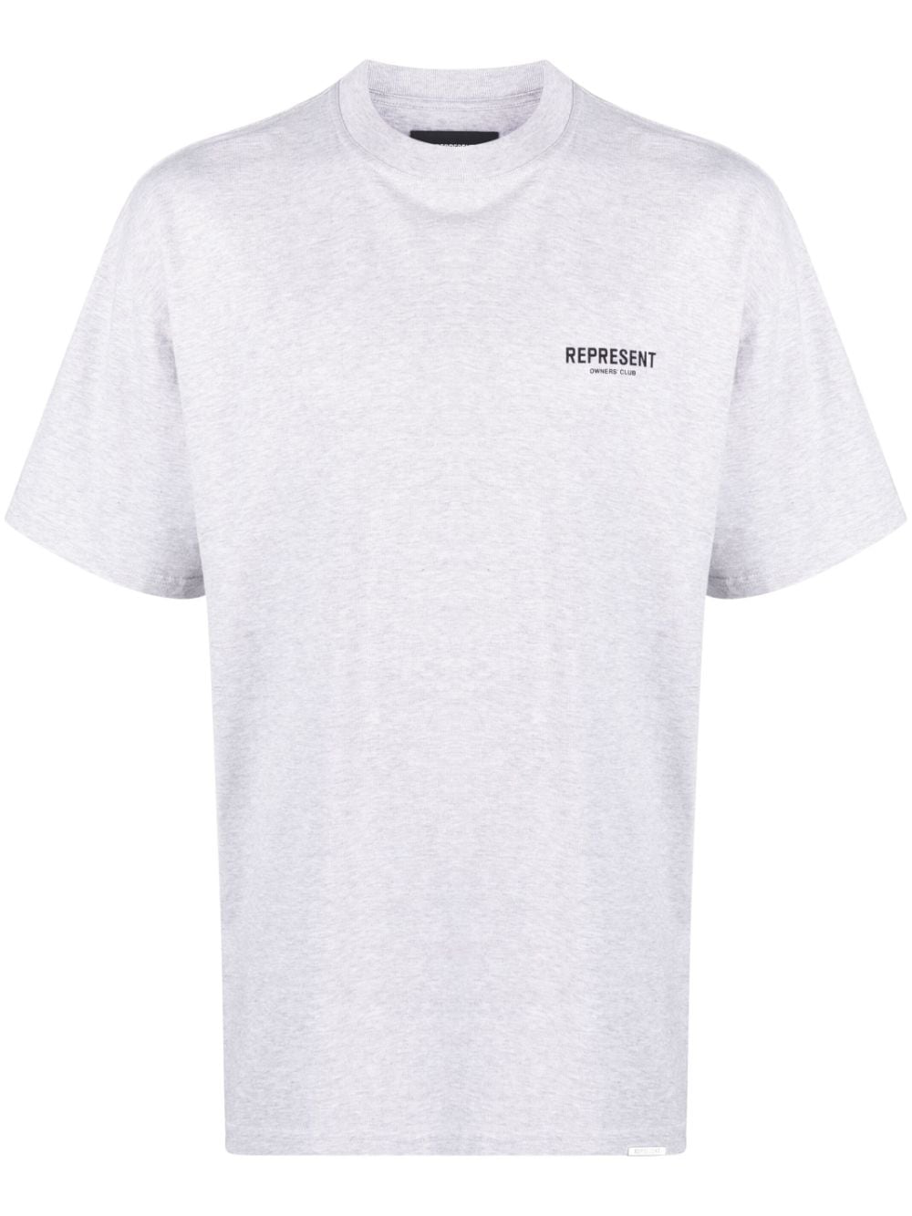 Represent Logo-print Melange-effect T-shirt In Grey