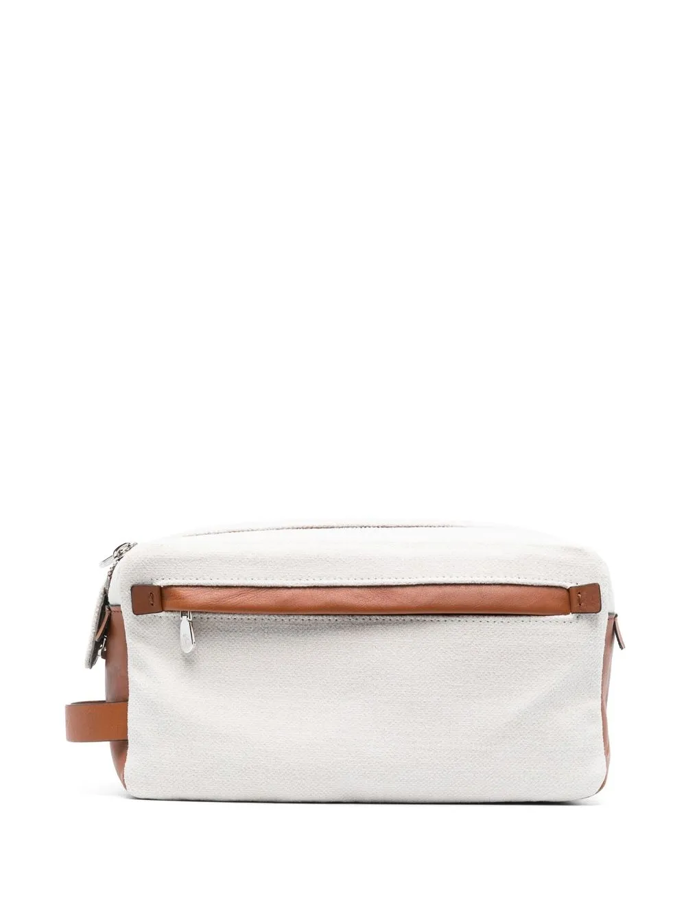 

Brunello Cucinelli canvas leather clutch bag - White