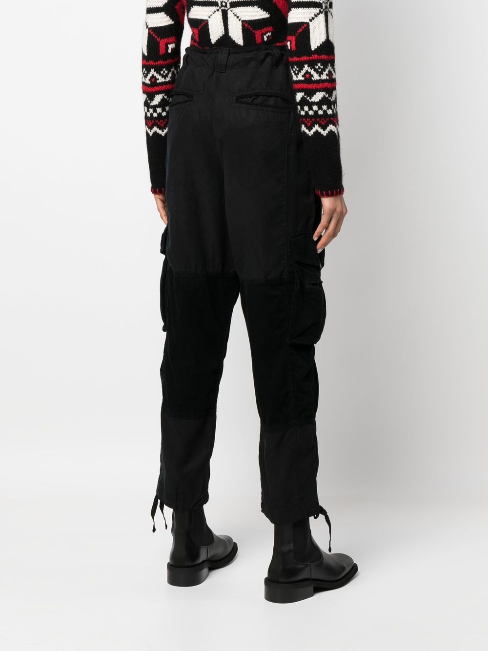 Shop Polo Ralph Lauren Cropped-leg Cargo Trousers In Black