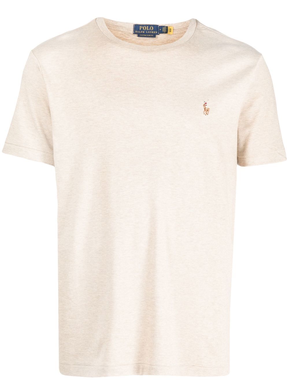 

Polo Ralph Lauren embroidered logo cotton T-shirt - Neutrals