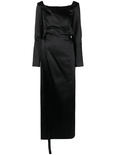 LITKOVSKA lace-up detail maxi dress