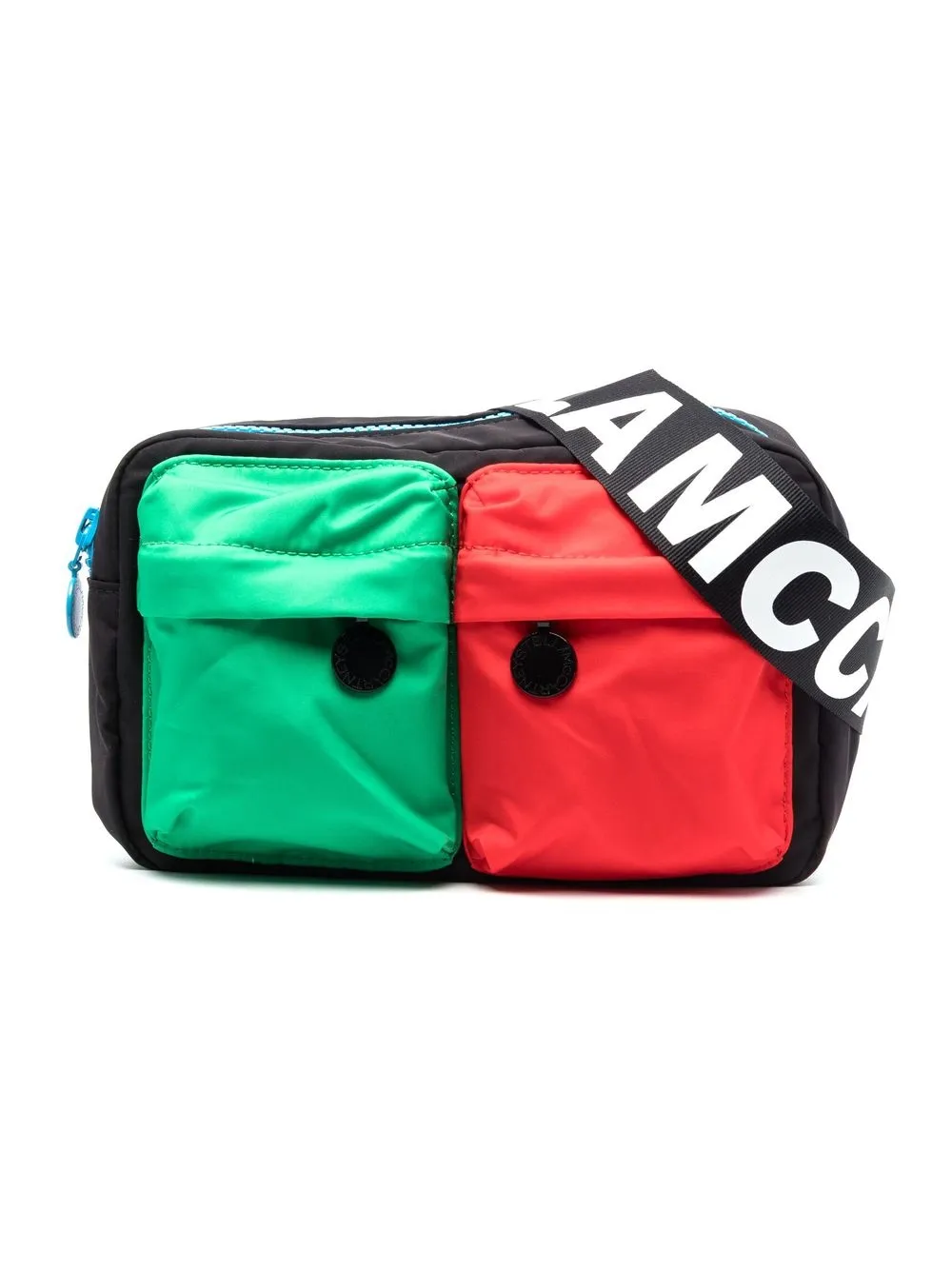 

Stella McCartney Kids bolsa de hombro con diseño color block - Negro