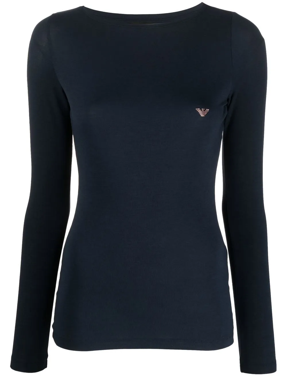 

Emporio Armani logo-embellished long-sleeved T-shirt - Blue