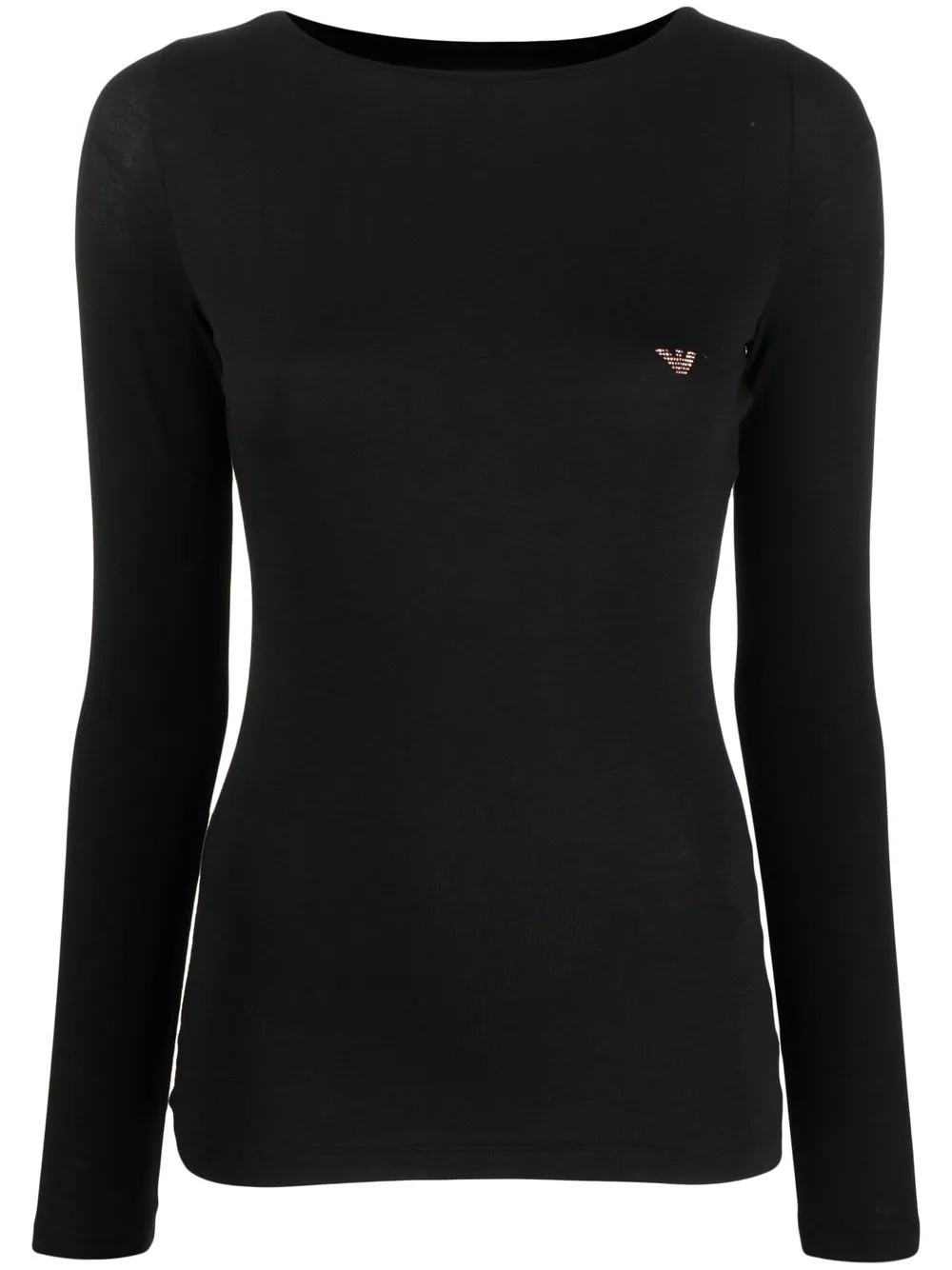

Emporio Armani logo-embellished long-sleeved T-shirt - Black