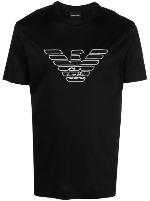 Emporio Armani T-Shirt mit Logo-Stickerei