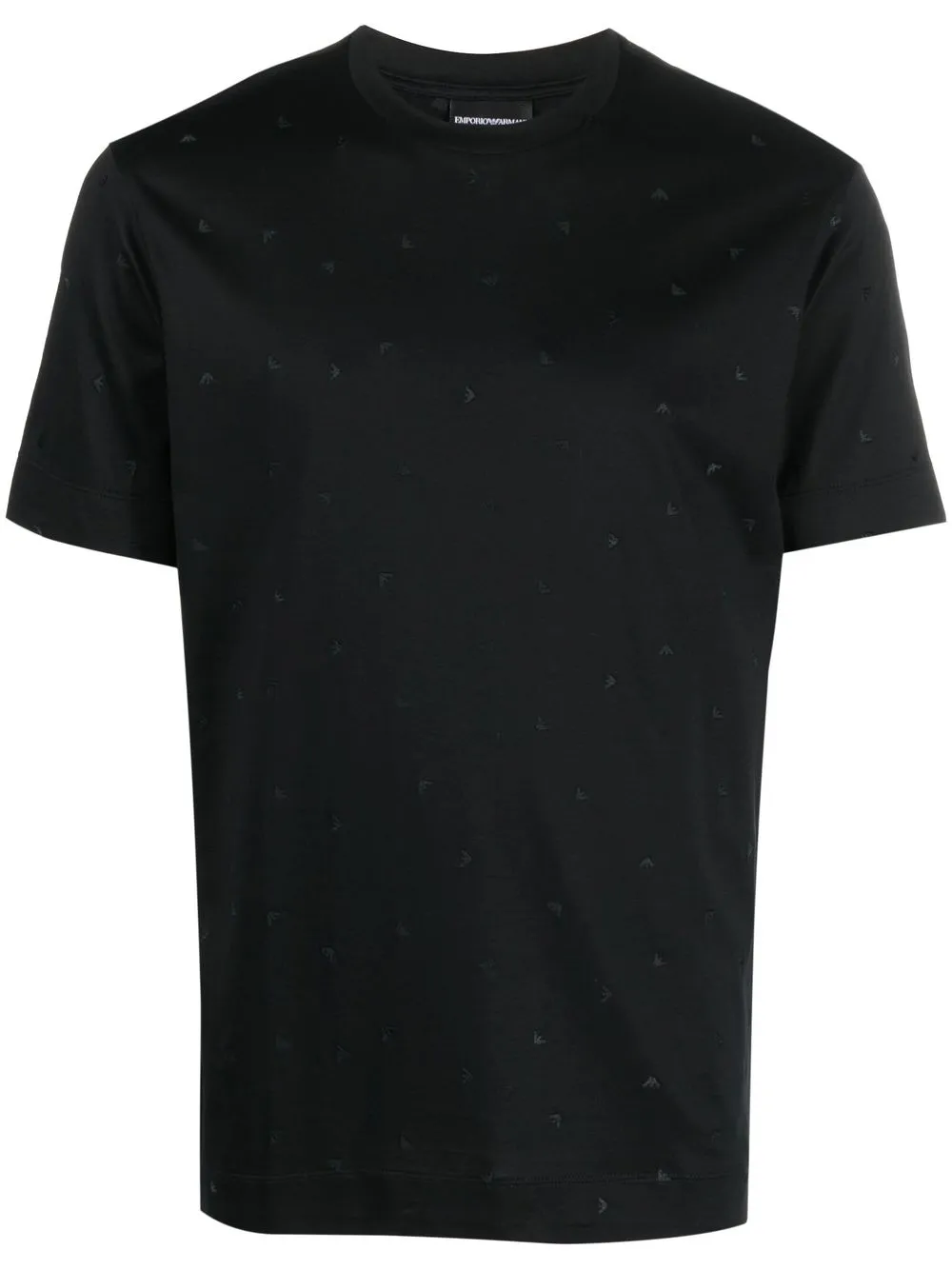 

Emporio Armani playera con cuello redondo y logo bordado - Negro