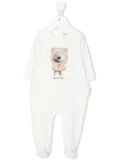 Moncler Enfant graphic-print babygrow - White