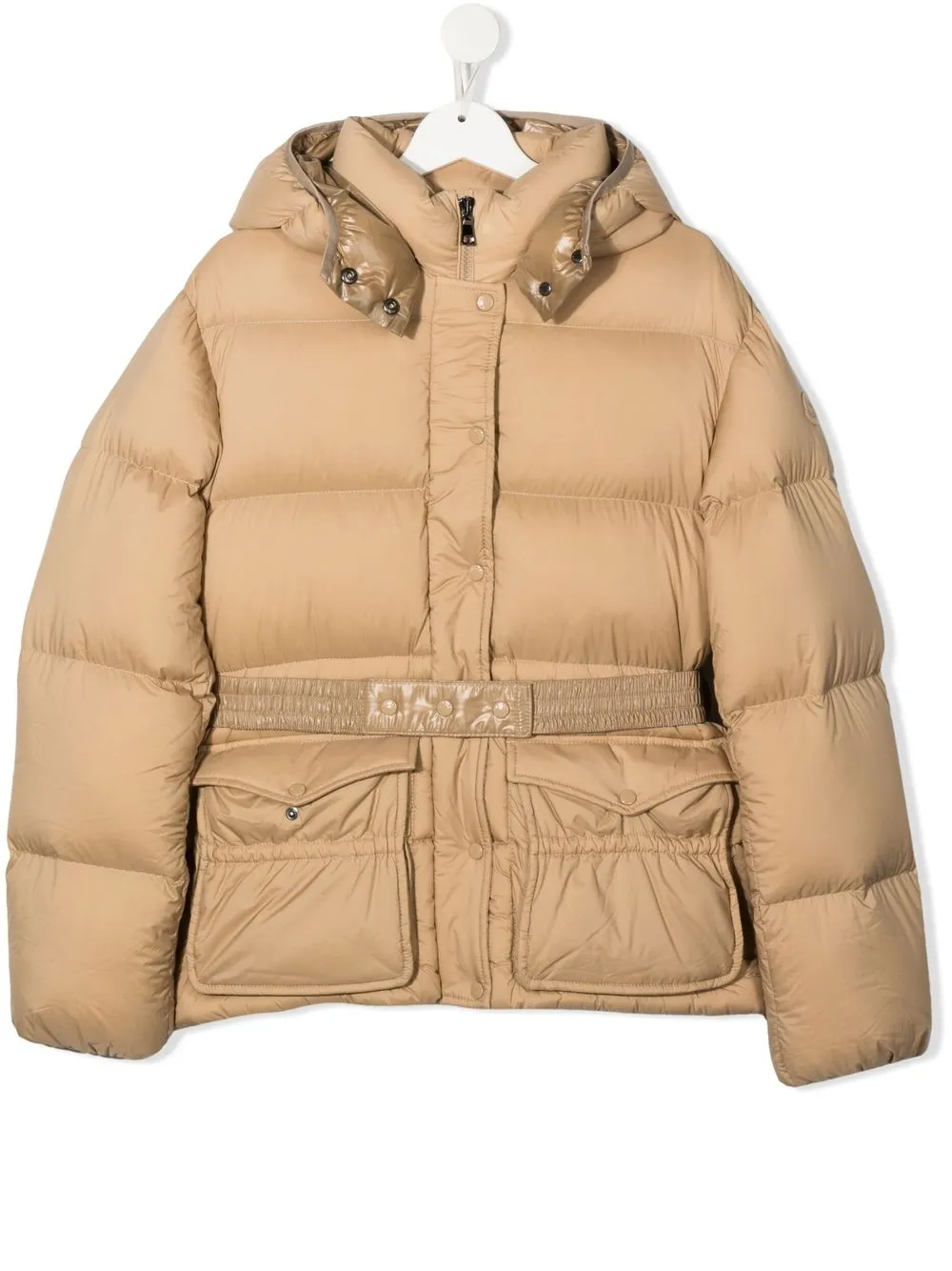 

Moncler Enfant Careil belted puffer jacket - Neutrals