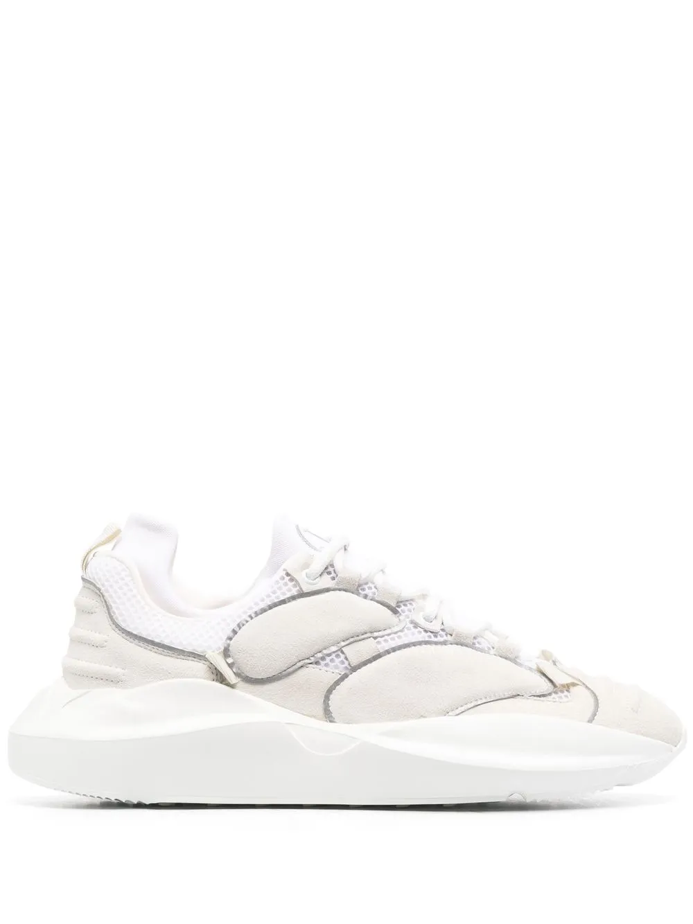 Leandro Lopes Layered Panelled Trainers In Weiss