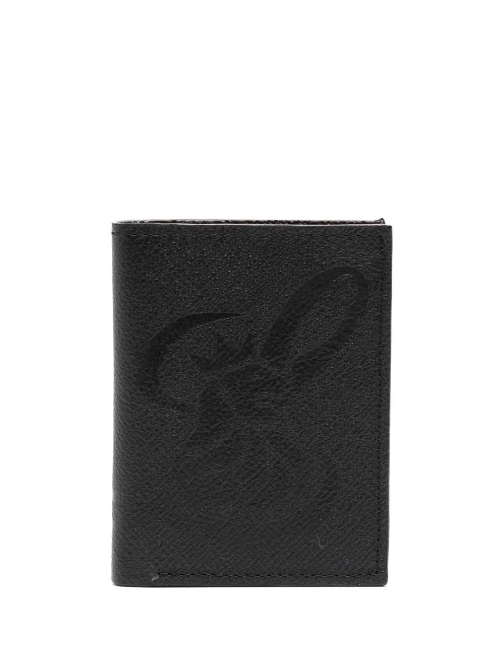 

Leathersmith of London embossed-logo leather wallet - Black