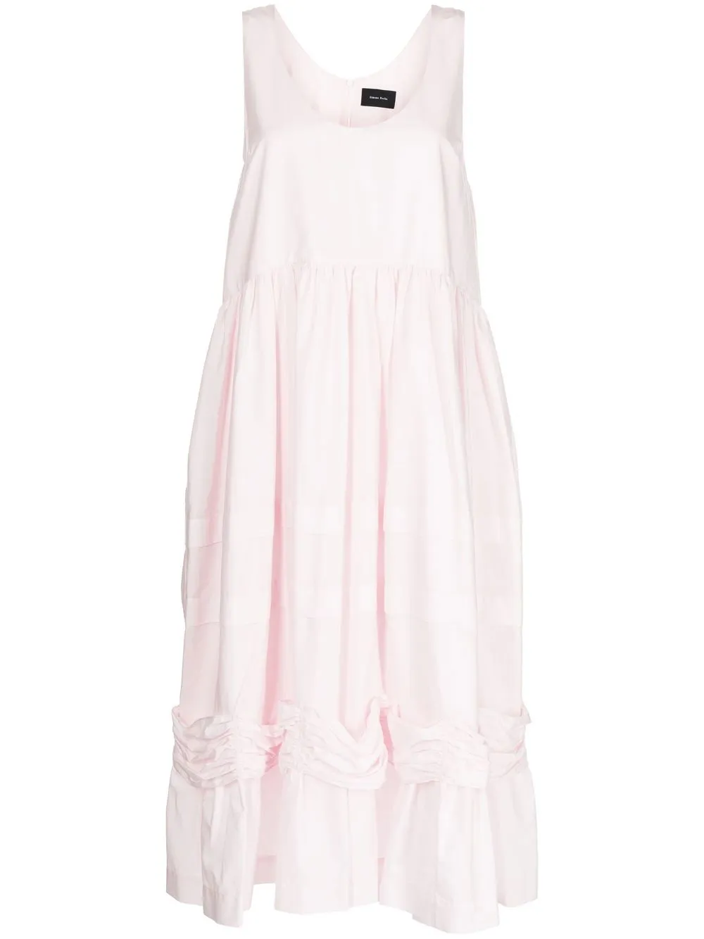 

Simone Rocha gathered-detail sleeveless midi dress - Pink