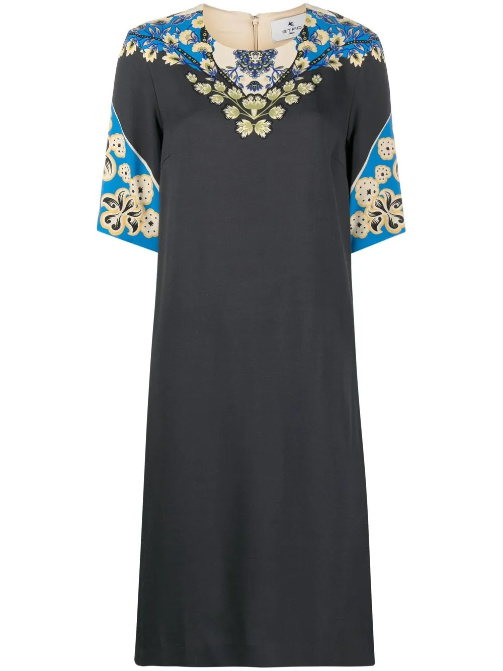 

ETRO vestido midi con estampado floral - Gris