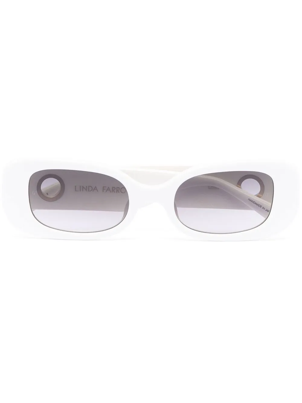 

Linda Farrow Lola rectangle-frame sunglasses - White