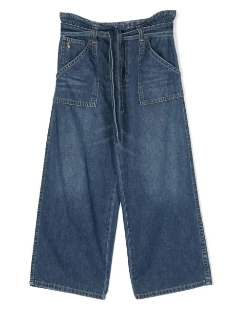 Ralph Lauren Kids paperbag-waist denim jeans