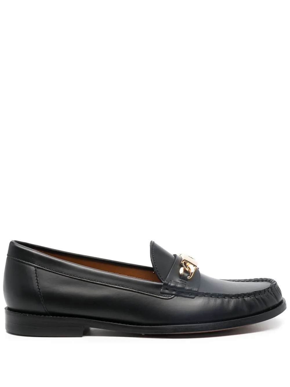 

Polo Ralph Lauren logo-plaque leather loafers - Black