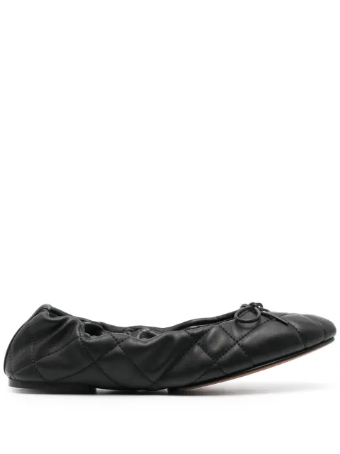 calf leather ballerina shoes