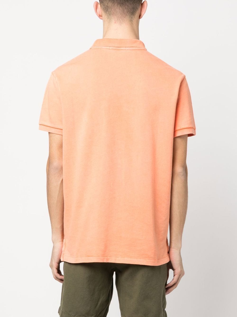 Shop Polo Ralph Lauren Logo-embroidered Shortsleeved Polo Shirt In Orange