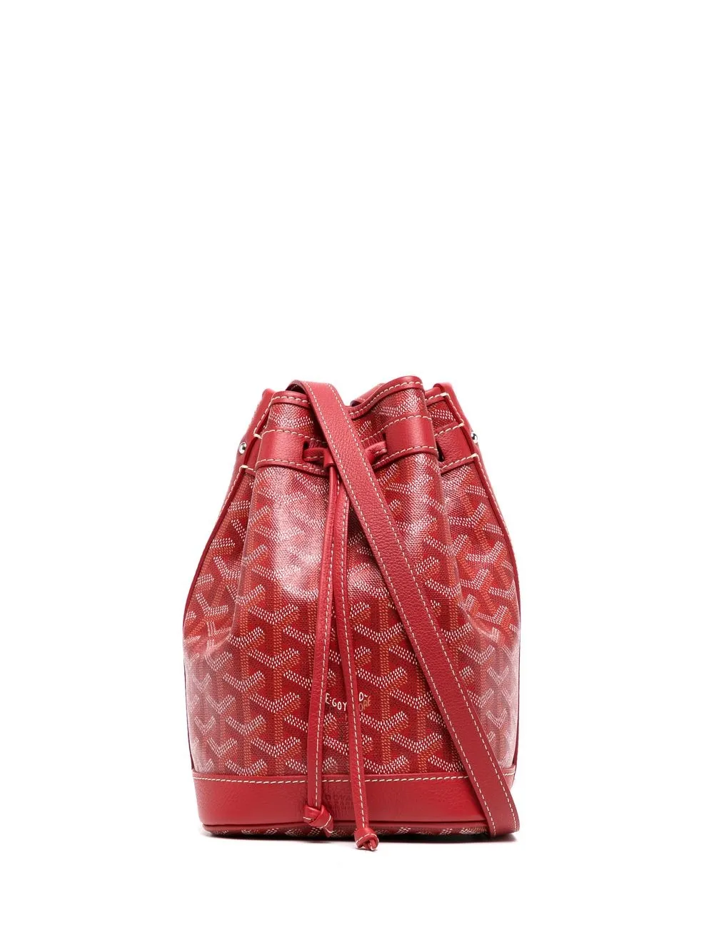 Pre-owned Goyard 1990-2000s  Monogram Small Flot Bucket Shoulder Bag In Red