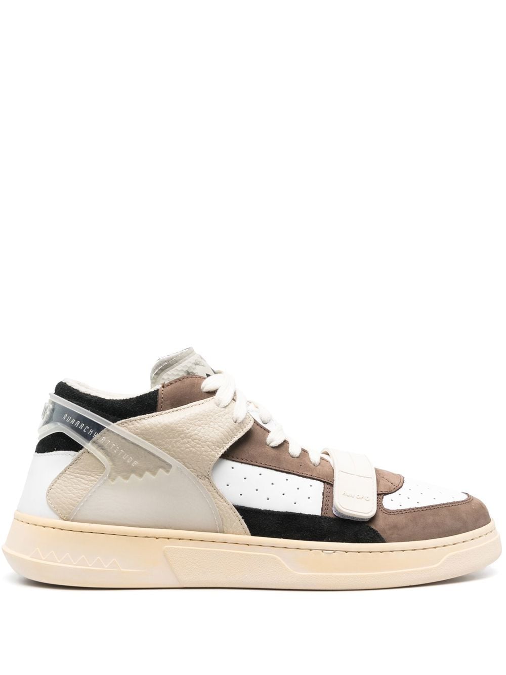 RUN OF touch-strap mid-top Sneakers - Farfetch
