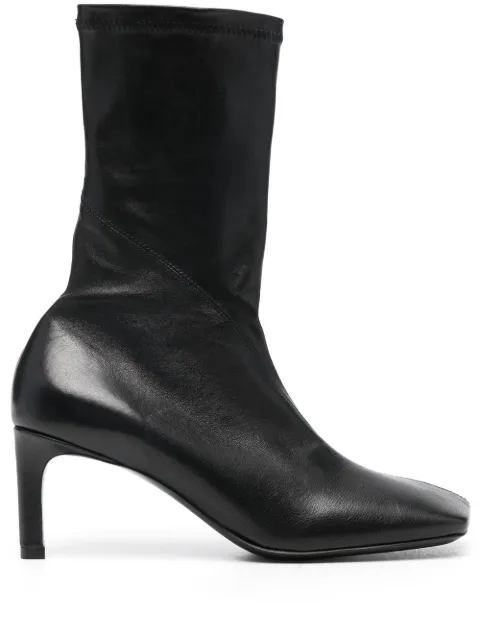 Jil Sander slanted 70mm square-toe ankle boots