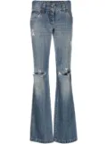 Dolce & Gabbana Pre-Owned 2000s ripped tapered jeans - Blue