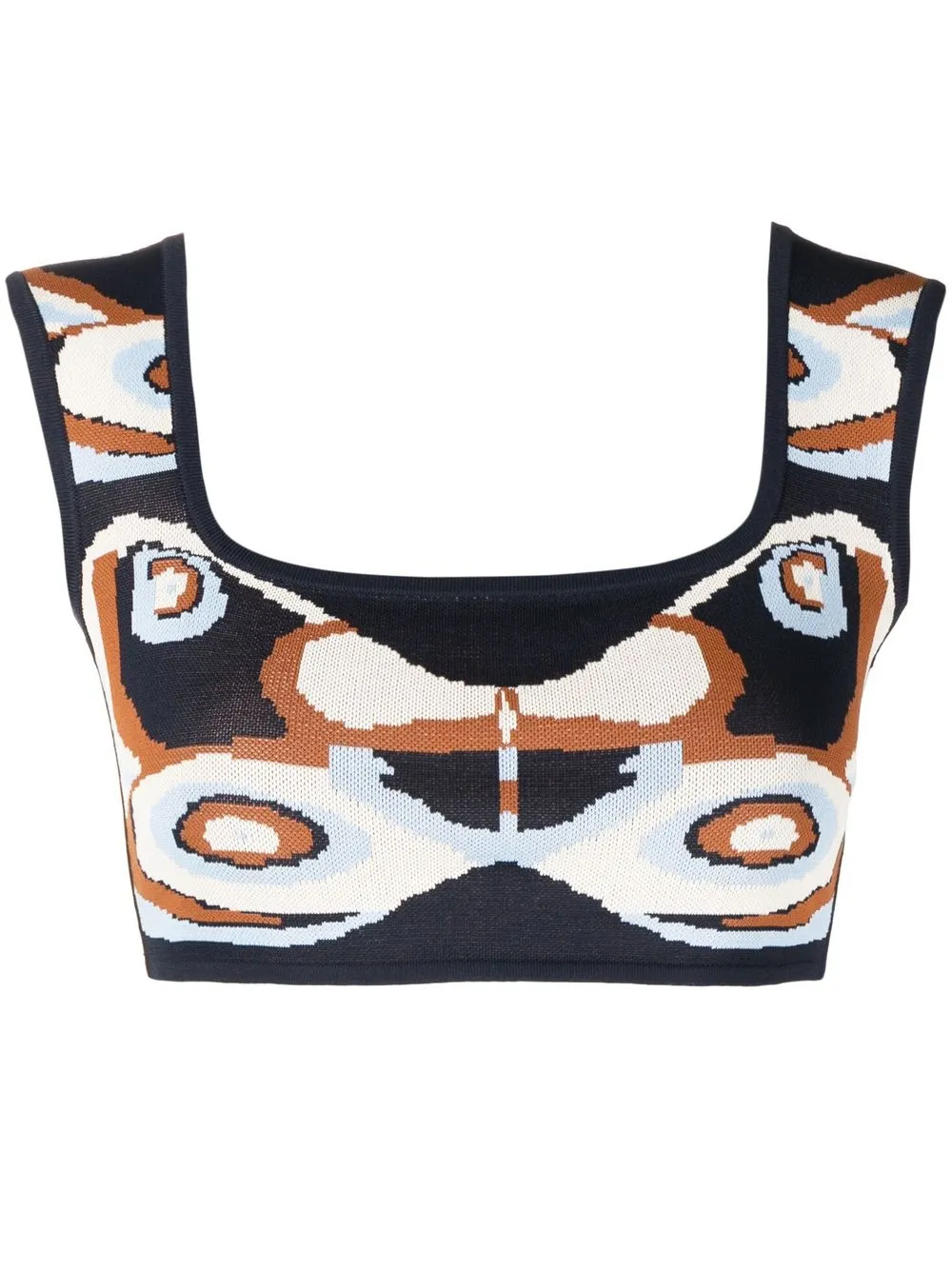 Alexis abstract-pattern crop-top - Multicolour