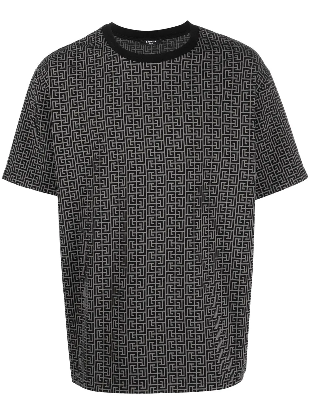 

Balmain logo monogram T-shirt - Grey