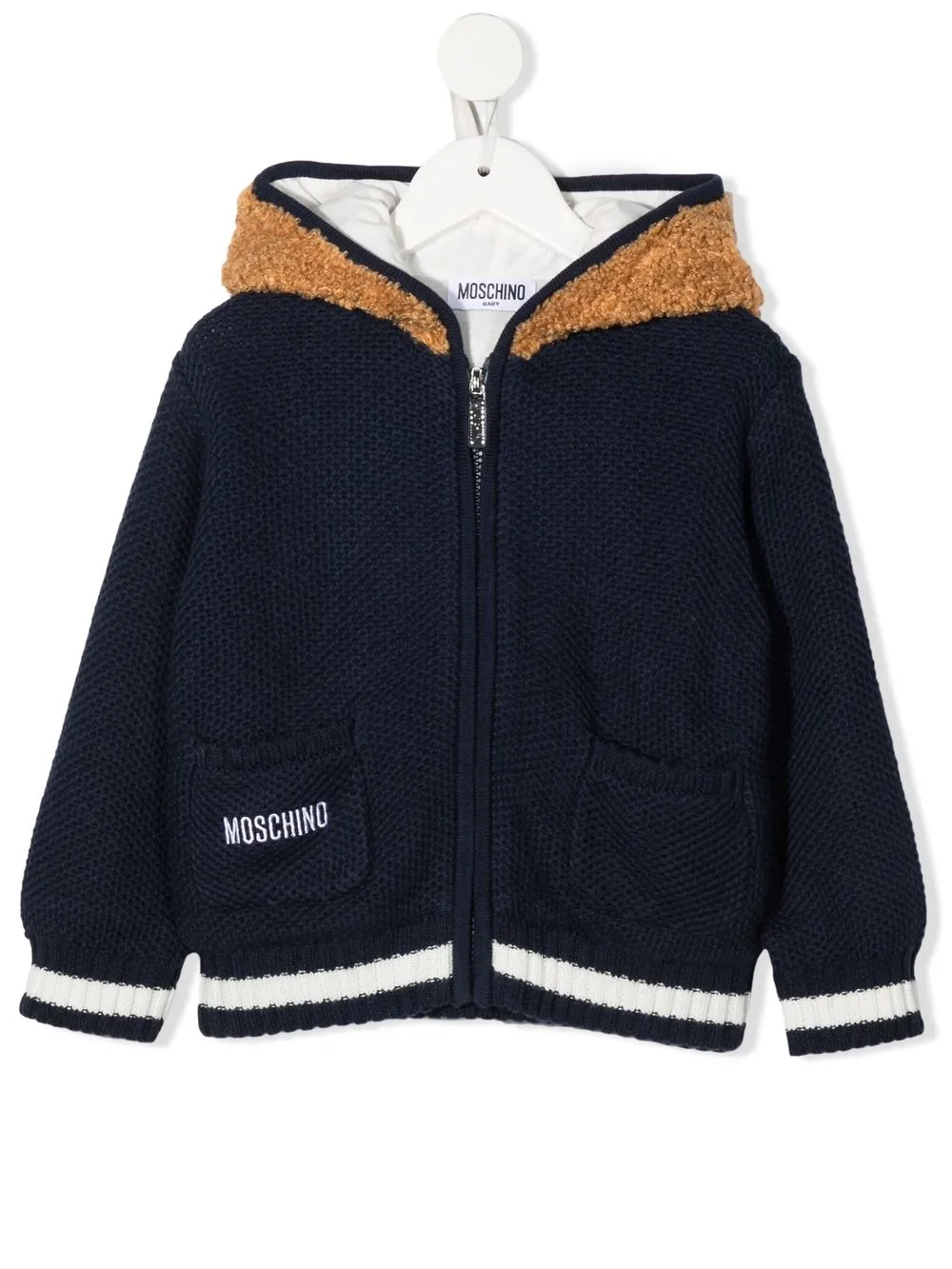 

Moschino Kids Teddy Bear-motif zip-up jacket - Blue