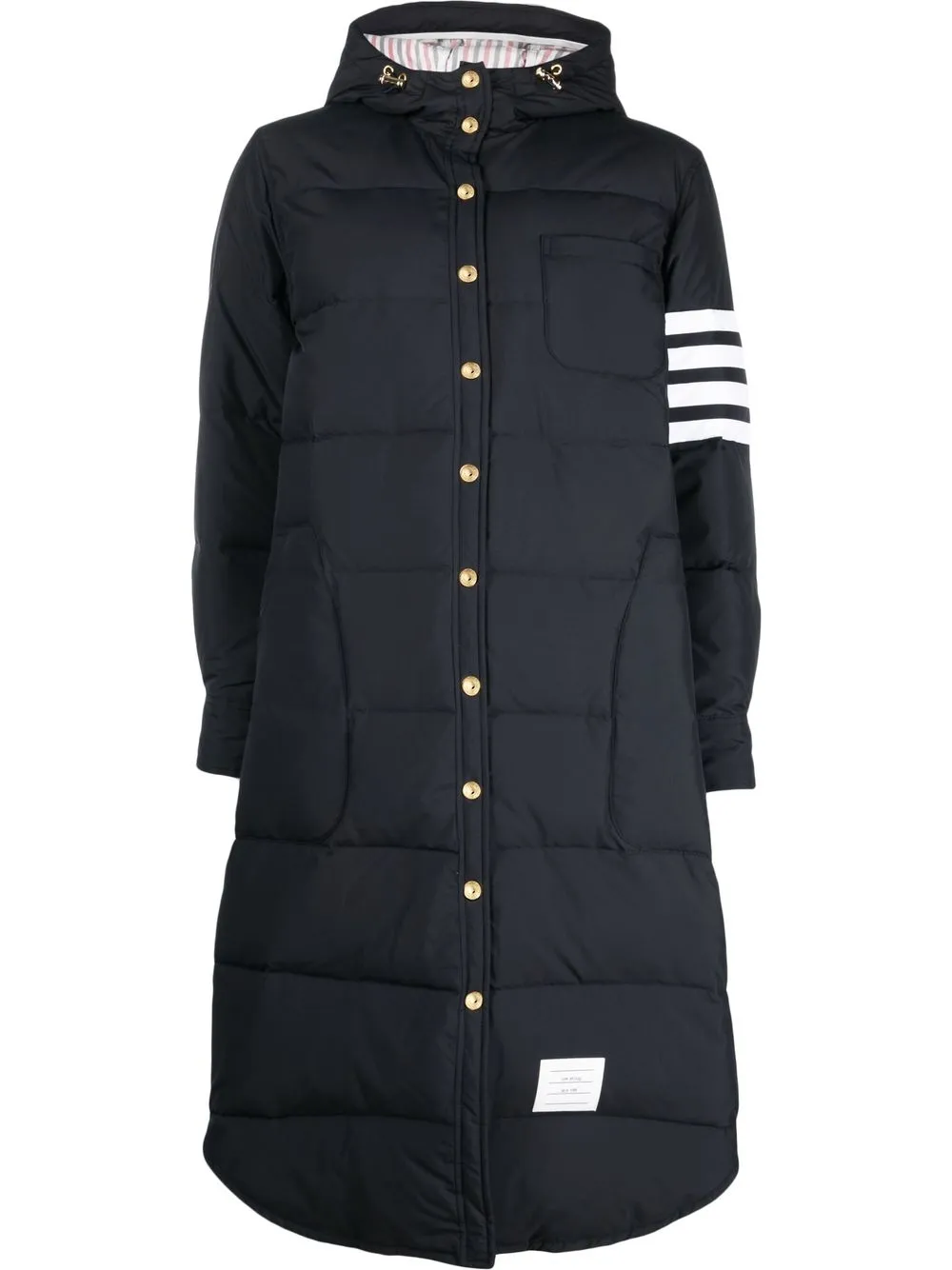 

Thom Browne 4-Bar hooded padded coat - Blue