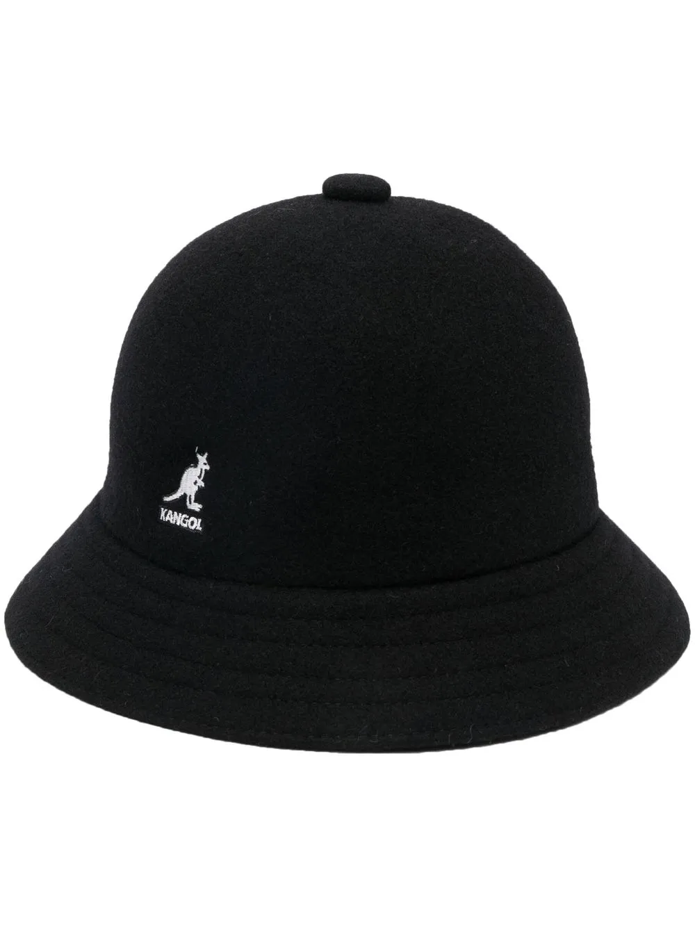 Kangol Logo-embroidered Bucket Hat In Black
