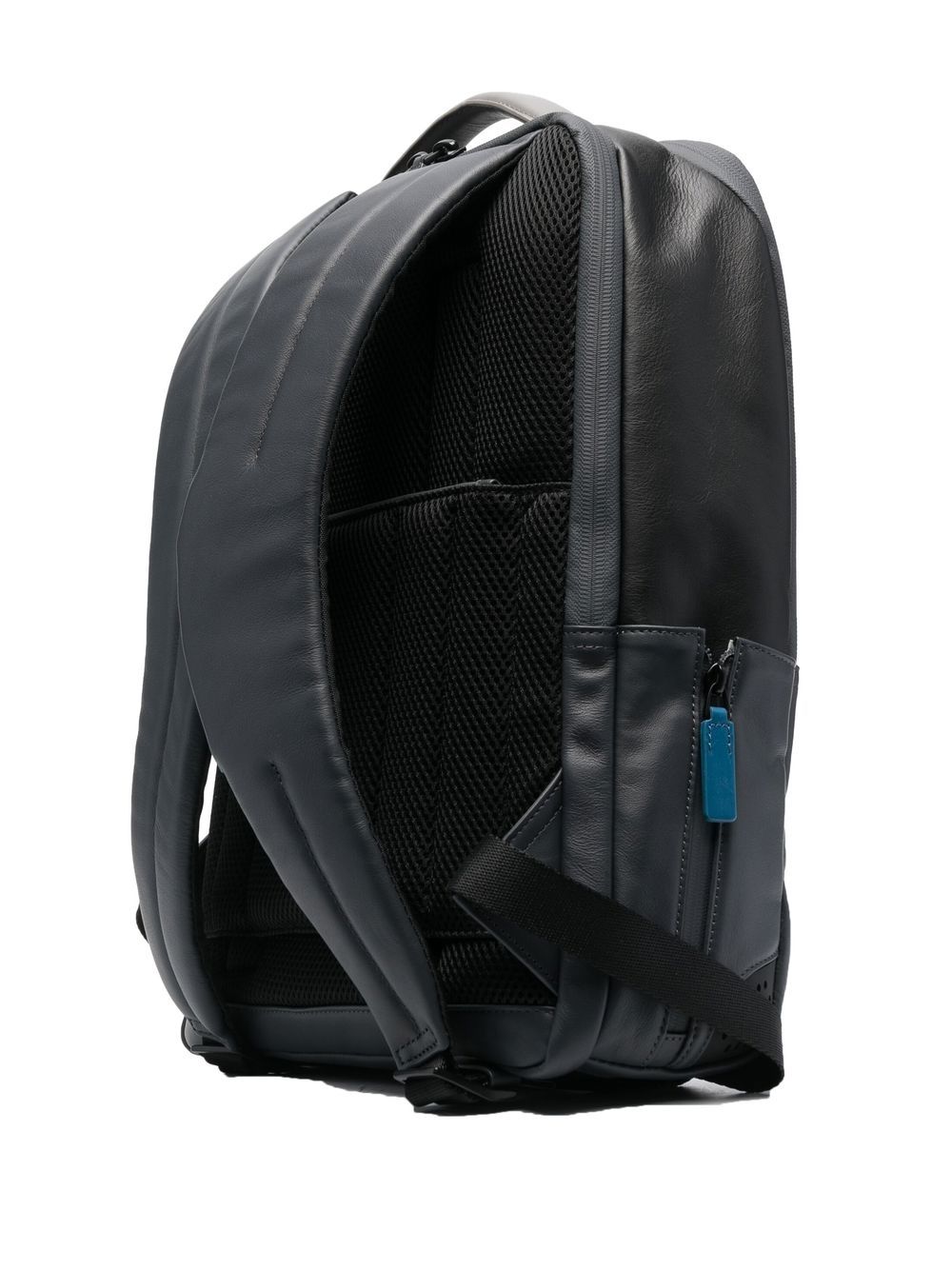 Shop Piquadro Leather Rectangle Backpack In Black