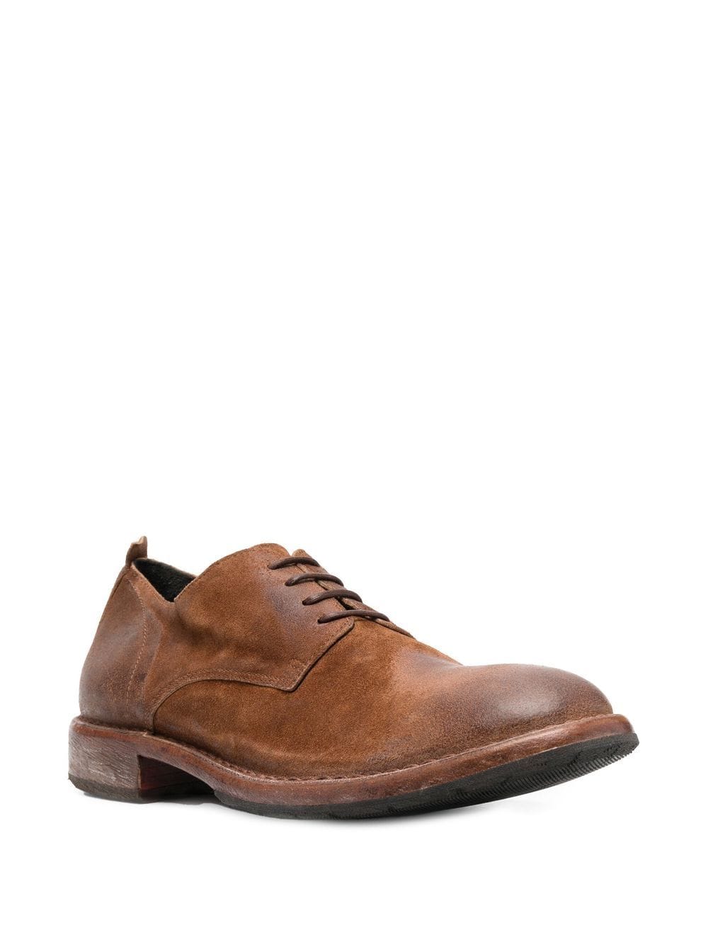 Shop Moma Burnished Lace-up Derby Shoes In Braun