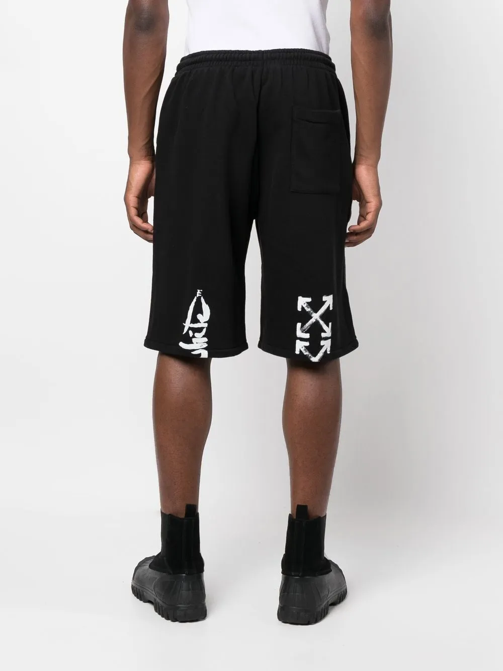 Cheap Off-White arrow-print track shorts Men