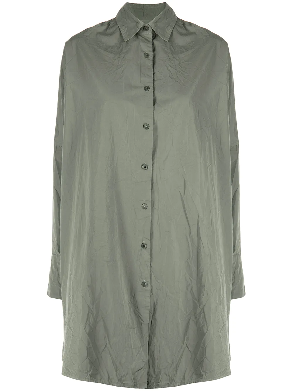 

Casey Casey crinkled buttoned shirt dress - Green