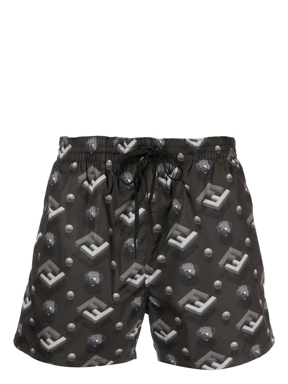 

Fendi shorts de playa con logo FF estampado - Negro
