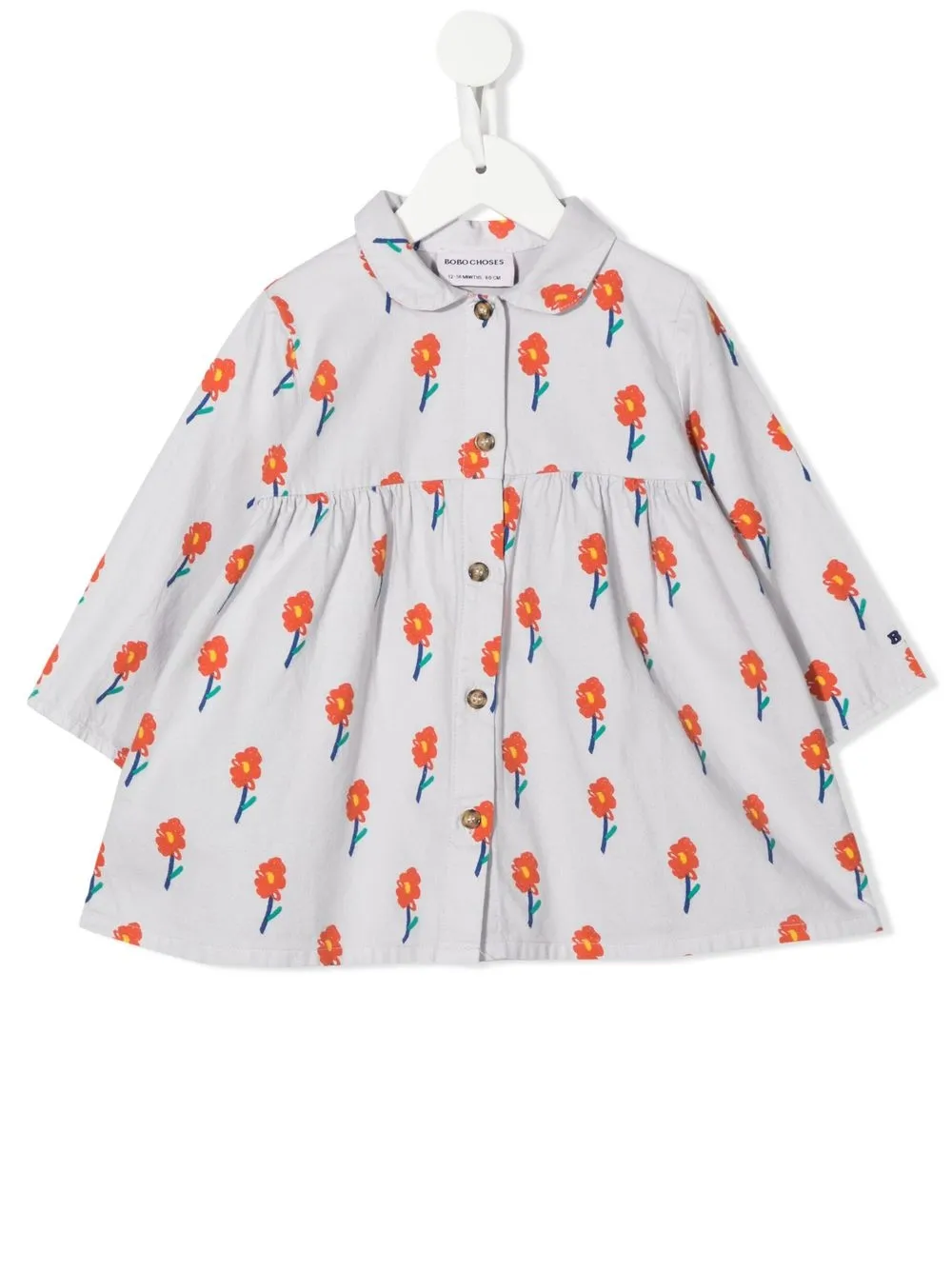 

Bobo Choses vestido con estampado floral - Gris