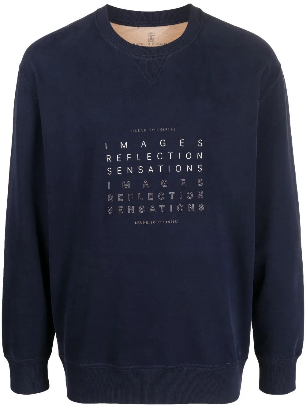 

Brunello Cucinelli graphic-print crew-neck sweatshirt - Blue